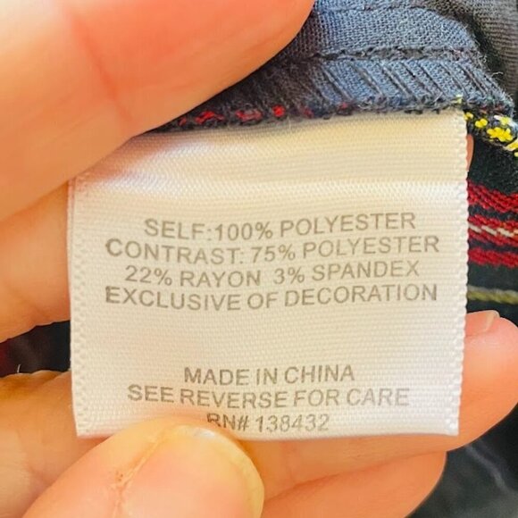 Modcloth Savannah Plaid Tartan Wide Leg Pant Trouser High Rise Holiday Belt Blue - Picture 7 of 11